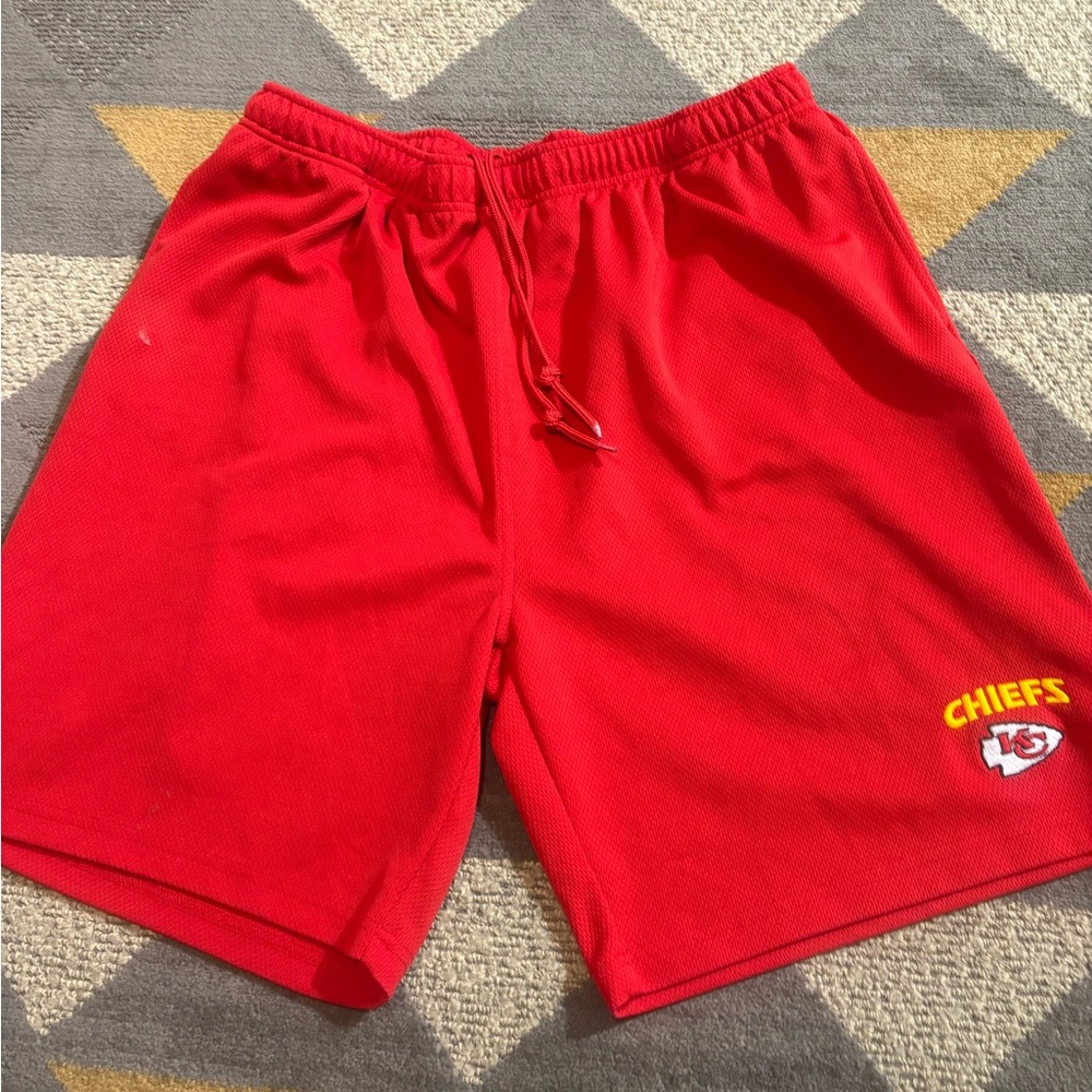 Vintage Y2K NFL Kansas City Chiefs Athletic Red Shorts with Embroidered logo